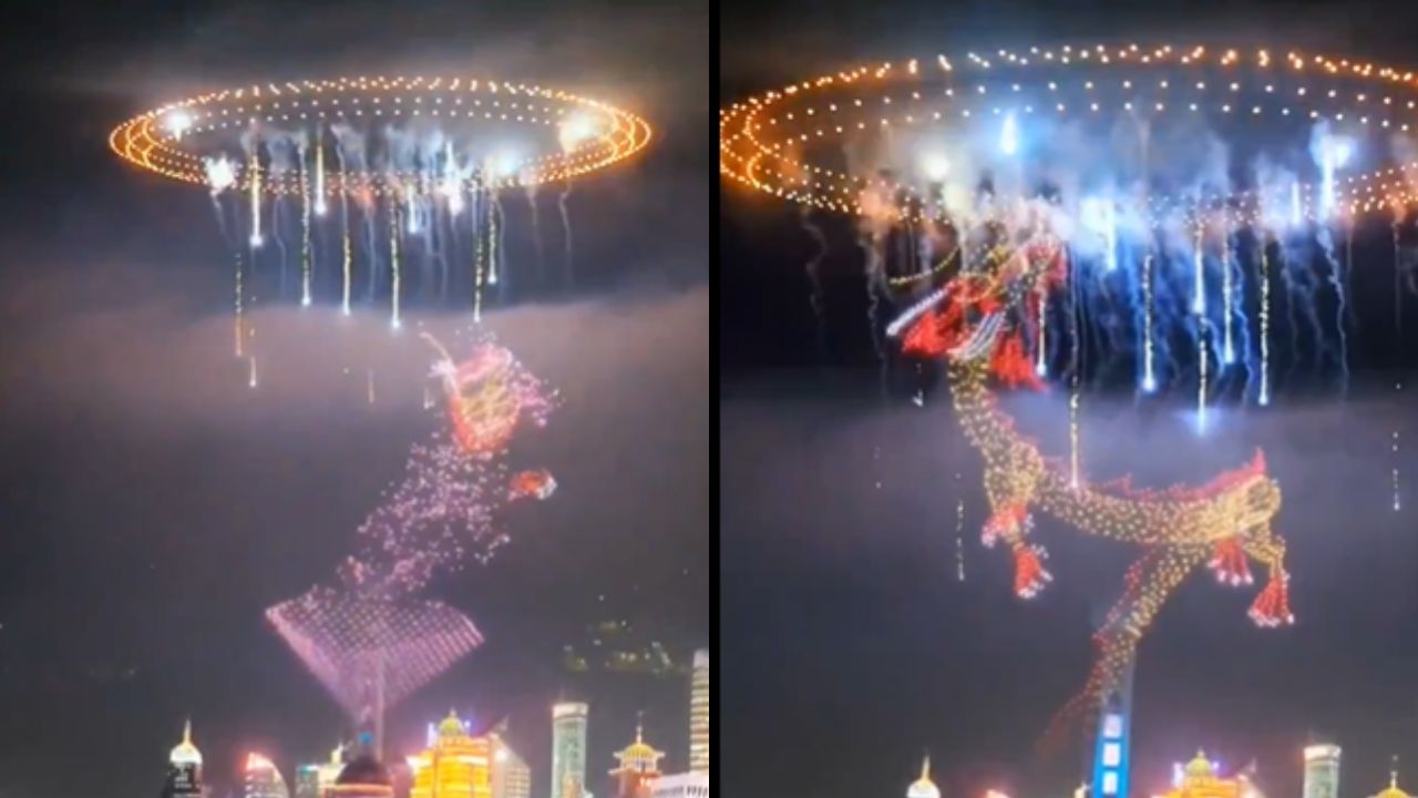 China new year drone show 2042